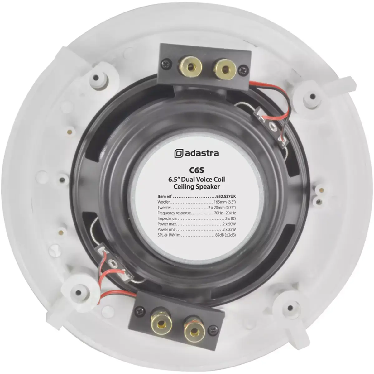 Adastra C6S Ceiling Speaker Dual Voice Coil 6.5INCH White 50W 8OHM - Image 2