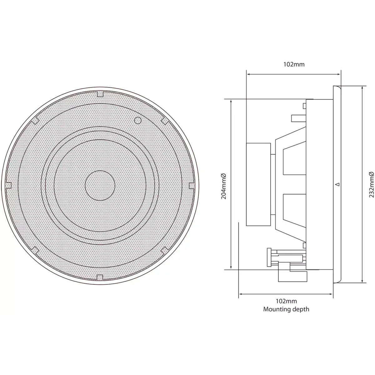 Adastra SL6 Ceiling Speaker Frameless 6.5INCH White 40W 8OHM - Image 2