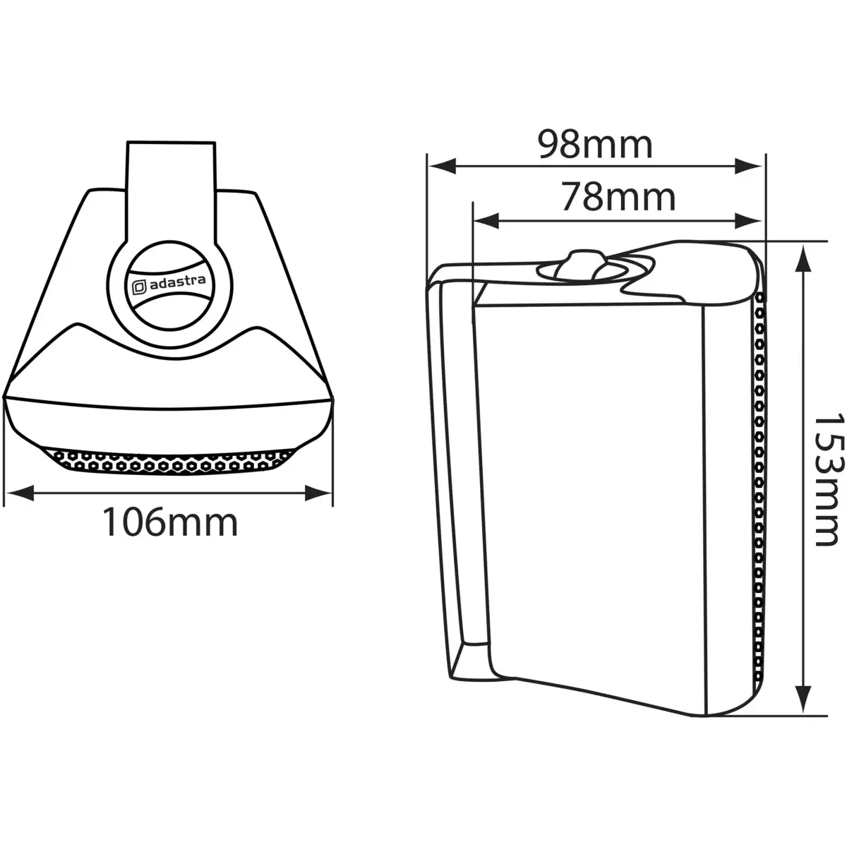 Adastra BC3VW Passive Wall Mount Speaker 3IN White 30W 100V - Image 4