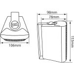 Adastra BC3VW Passive Wall Mount Speaker 3IN White 30W 100V - Image 4