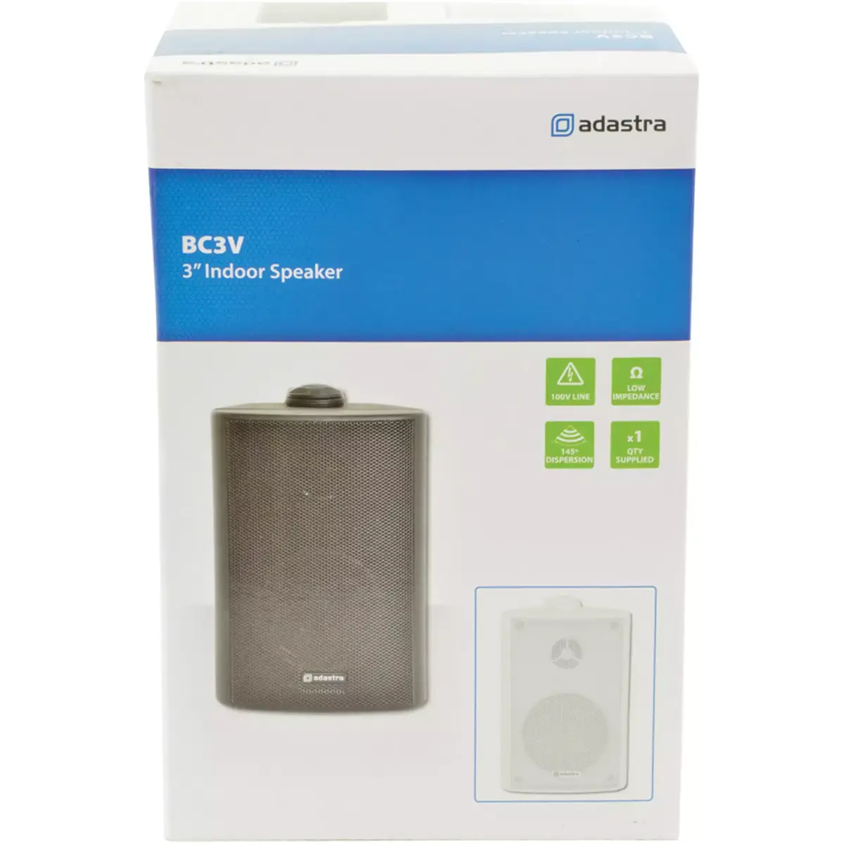 Adastra BC3VB Passive Wall Mount Speaker 3IN Black 30W 100V - Image 6