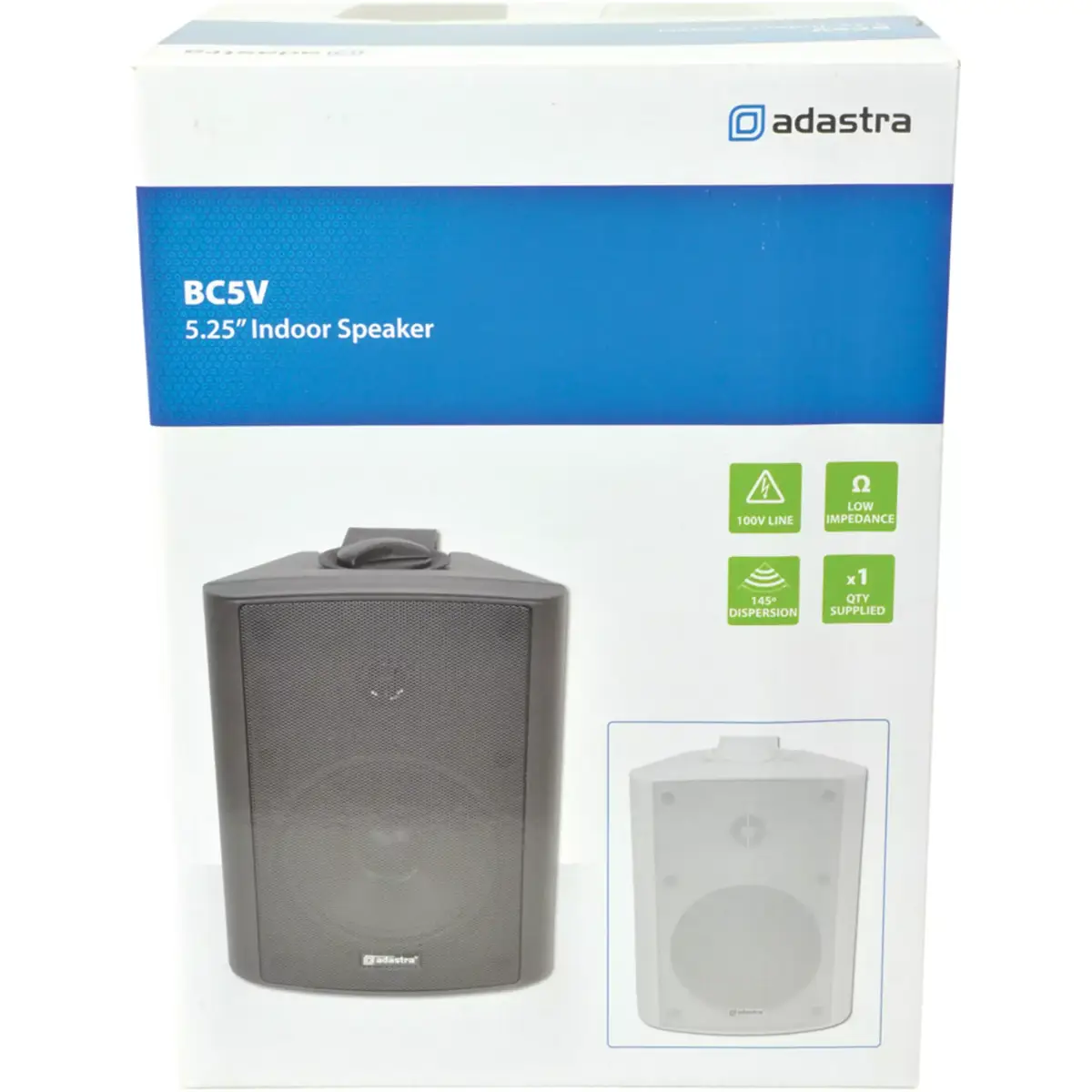 Adastra BC5VW Passive Wall Mount Speaker 5.25IN White 45W 100V - Image 6