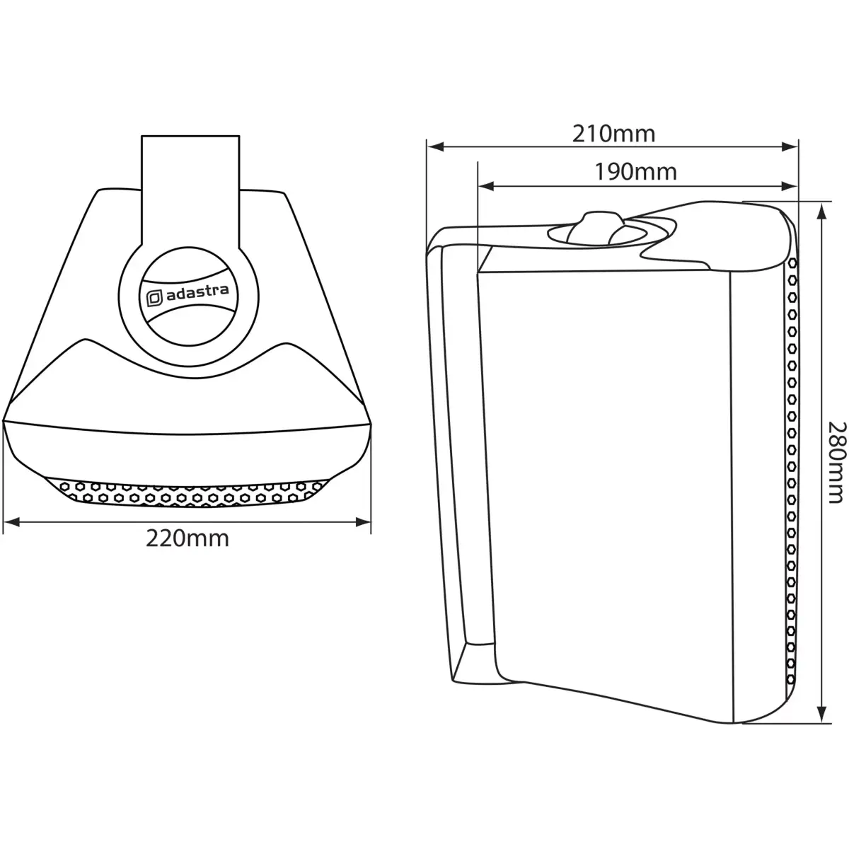 Adastra BC6VB Passive Wall Mount Speaker 6.5IN Black 60W 100V - Image 3