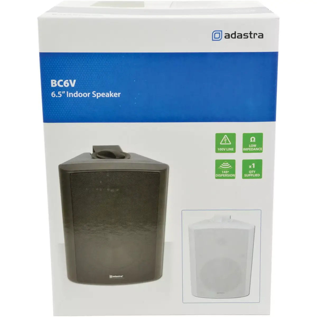 Adastra BC6VB Passive Wall Mount Speaker 6.5IN Black 60W 100V - Image 5