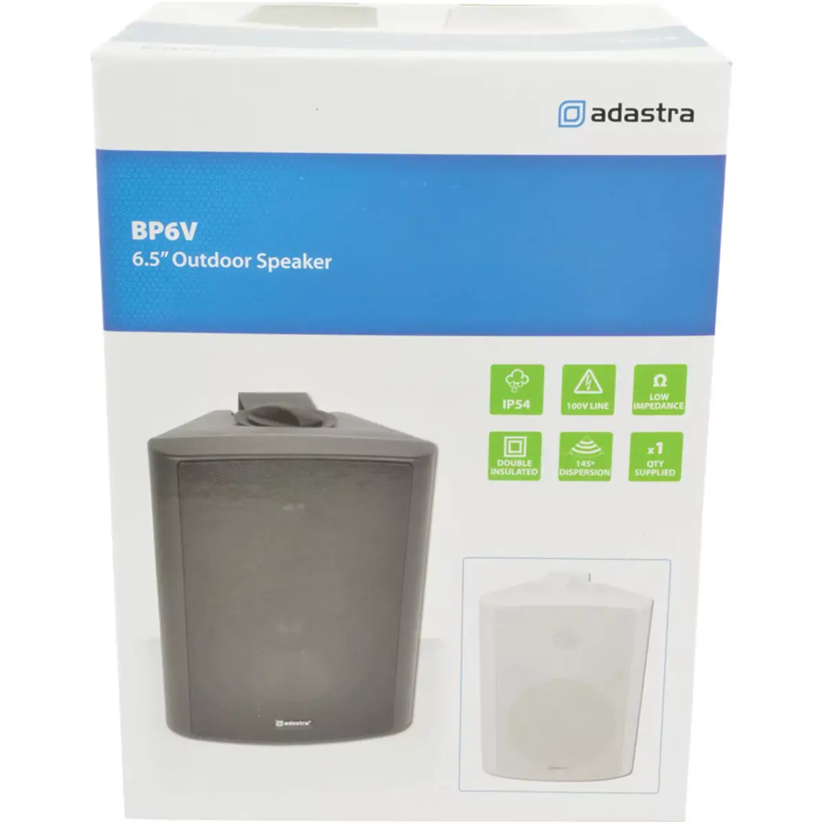 Adastra BP6V - B Passive Wall Mount Speaker 6.5IN Black 60W 100V IP54 - Image 4