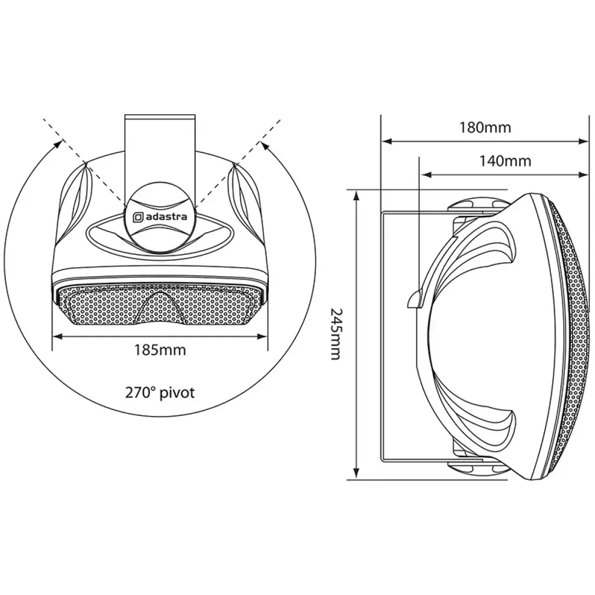 Adastra - FC5V - W 100V Background Speaker 5.25IN, White - Image 7