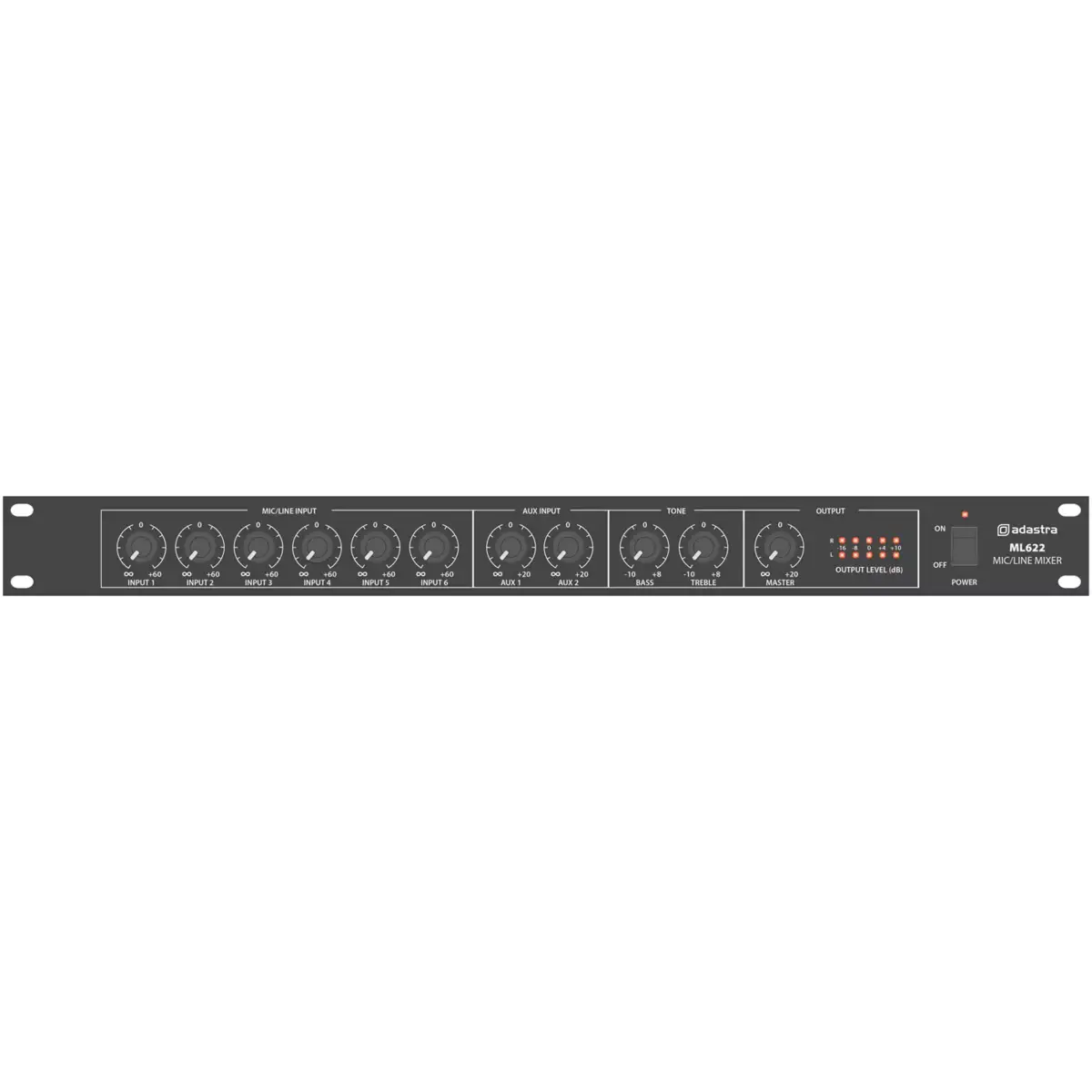 Adastra - ML622 1U Mic/line Rack Mixers - Image 5