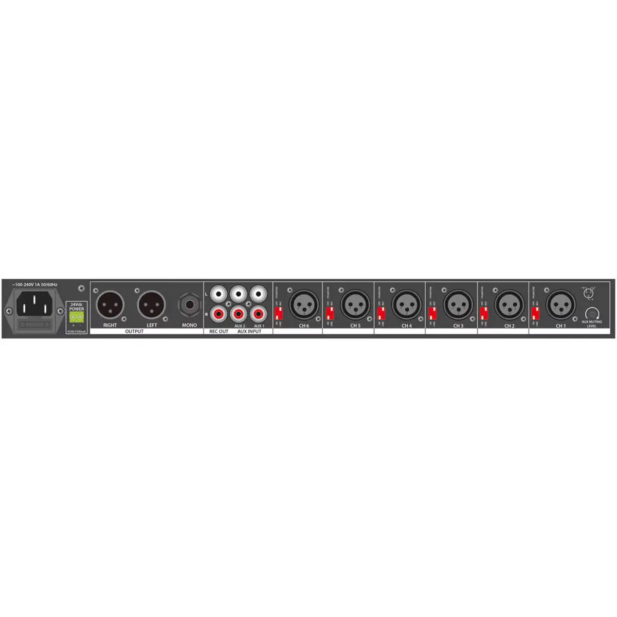 Adastra - ML622 1U Mic/line Rack Mixers - Image 6