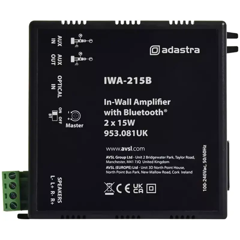 Adastra IWA215B In - Wall Amplifier 2X 15W