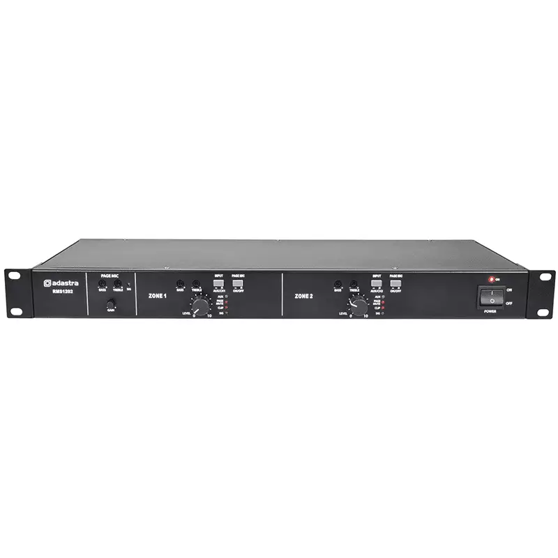 953154AD_1 ADASTRA RMS1202 100V MIXER SLAVE AMPLIFIER 2X 120W 2 ZONE - Image 1