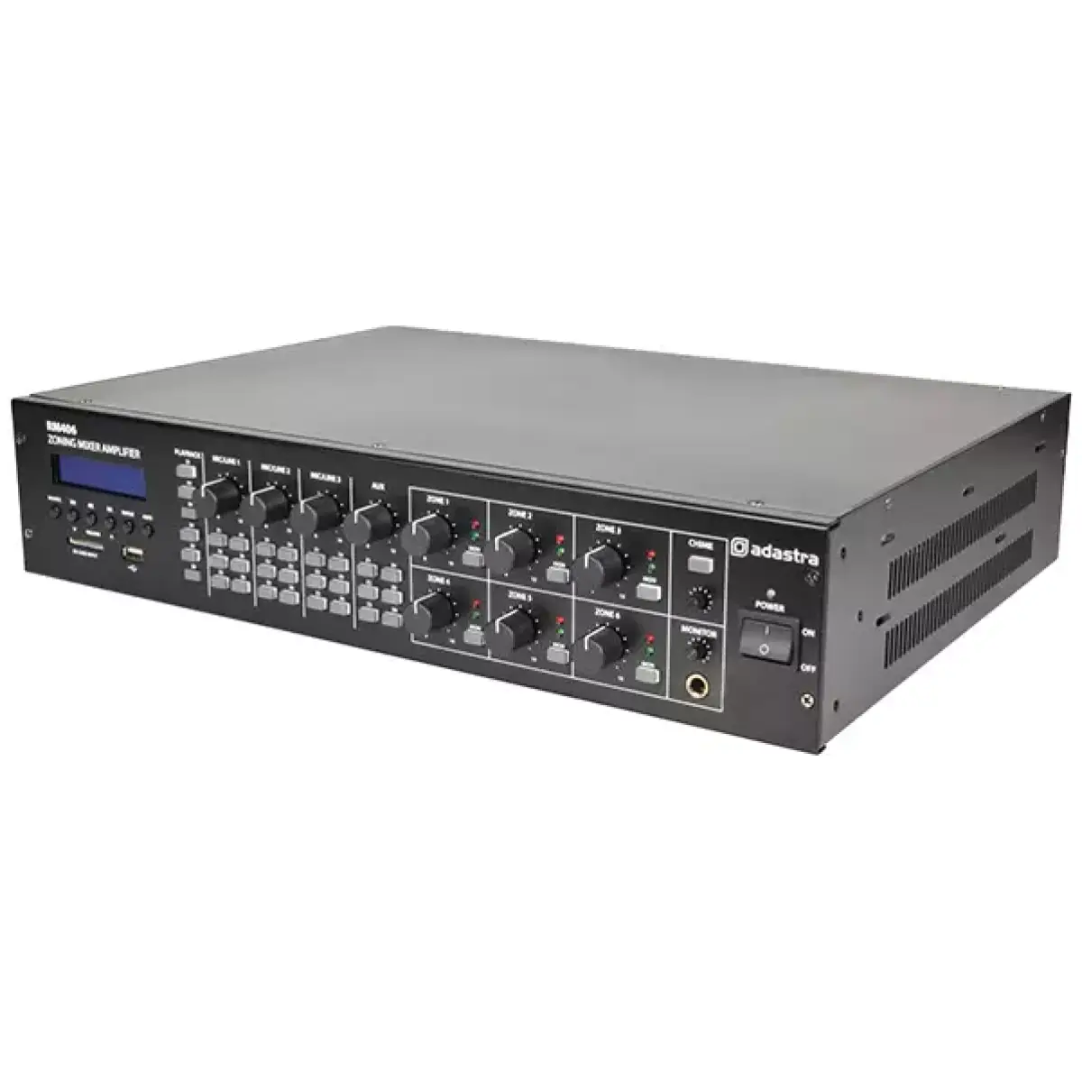 Adastra RM406 100V Mixer Amplifier 40W Usb/sd/fm/bt 6 Zone - Image 2