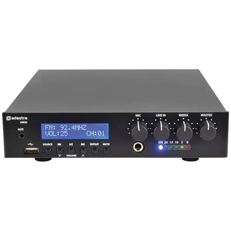 Adastra UM30 100V Mixer Amplifier 30W Usb/fm/bt