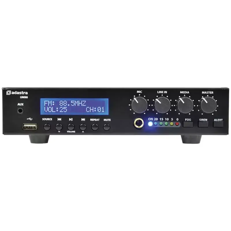 Adastra UM90 100V Mixer Amplifier 90W Usb/fm/bt