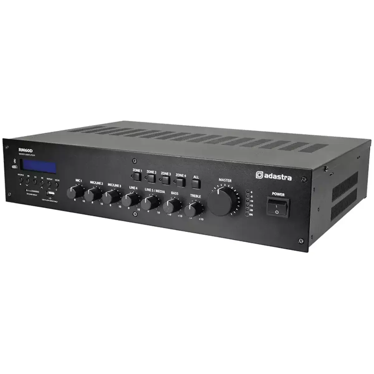 Adastra RM60D 100V Mixer Amplifier 60W Usb/bt/fm/dab+ - Image 2
