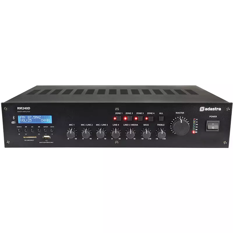 953225AD_1 Adastra RM240D 100V Mixer Amplifier 240W Usb/bt/fm/dab+ - Image 1
