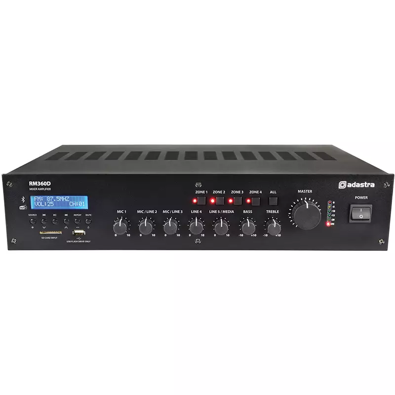 953226AD_1 Adastra RM360D 100V Mixer Amplifier 360W Usb/bt/fm/dab+ - Image 1