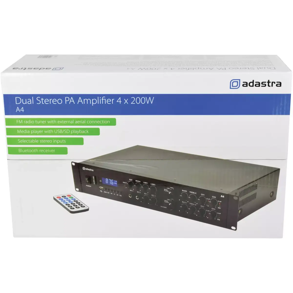 Adastra A4 2U Mixer Amplifier 4X 200W - Image 6