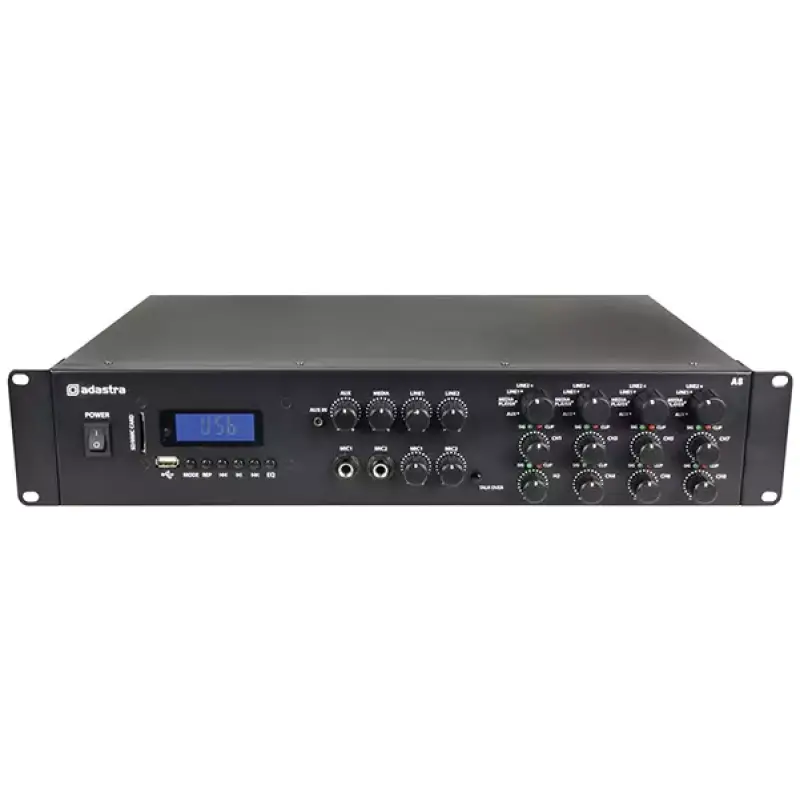 Adastra A8 2U Mixer Amplifier 8X 200W