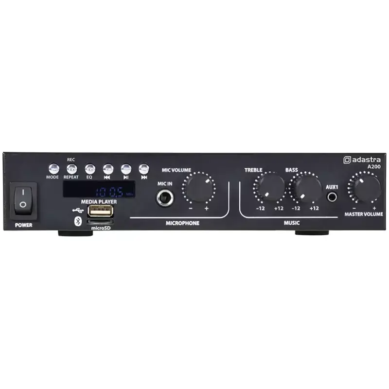 Adastra - A200 Compact Stereo Pa Mixer - Amplifier Usb/bt/fm 8Ω 2 X 100W