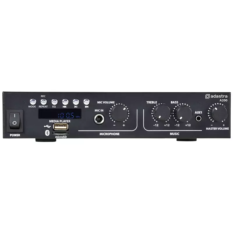 953425AD_1 Adastra - A200 Compact Stereo Pa Mixer - Amplifier Usb/bt/fm 8Ω 2 X 100W - Image 1