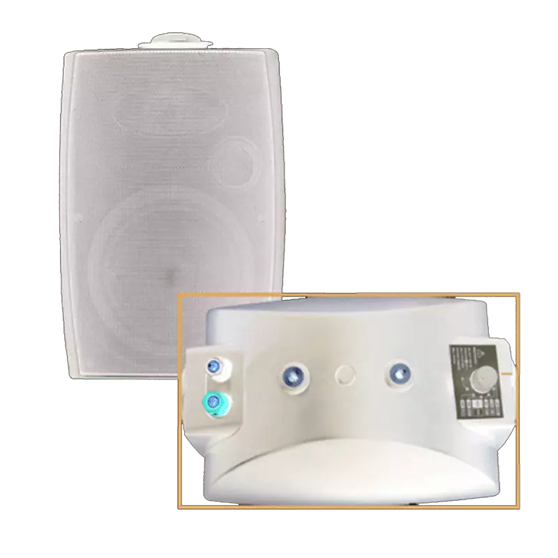 954814FI_1 Filo - CAVSM6W 6" Moulded Speaker & Dome Tweeter W/bracket 40W White - Image 1