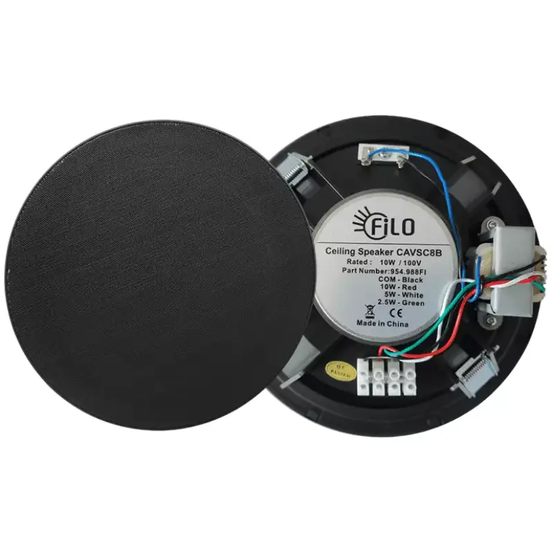 Filo CAVSC8B Ceiling Speaker Frameless 8INCH Black 10W 100V