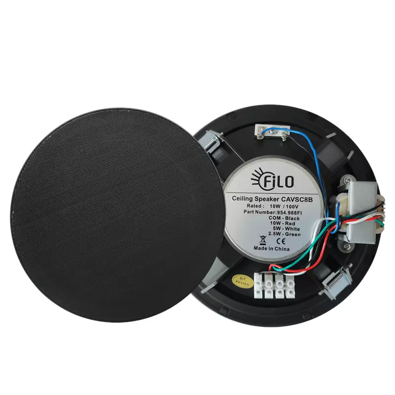 954827FI_2 Filo CAVSC8B Ceiling Speaker Frameless 8INCH Black 10W 100V - Image 1