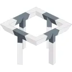 Alustage Trio 290 Truss 90 T - Piece Upright - Image 3