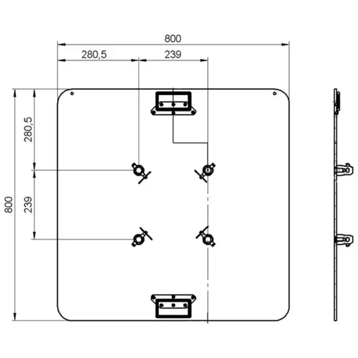 Alustage Quad 290 Base Plate 800MM - Image 2