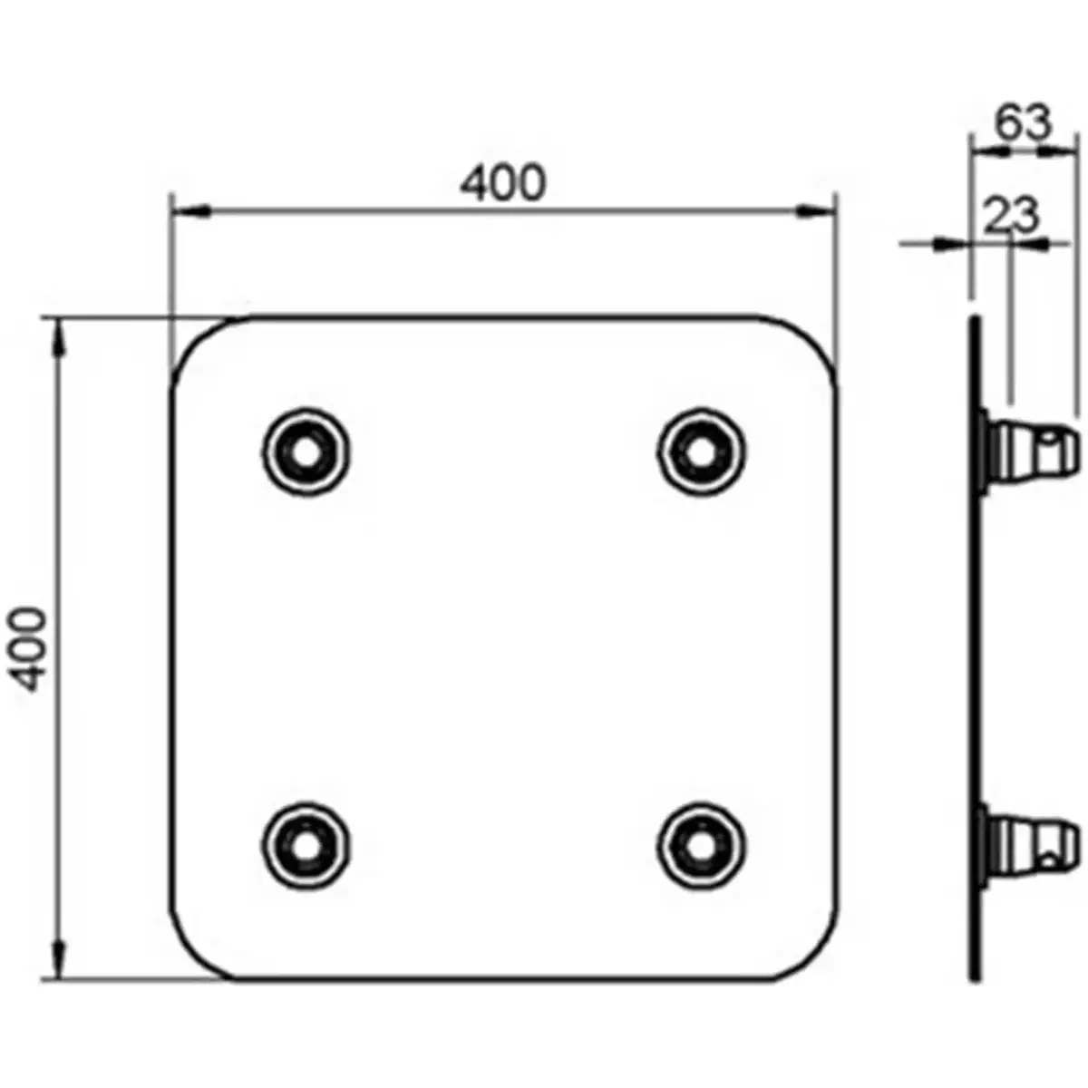 Alustage Quad 290 Base Plate 300MM - Image 2
