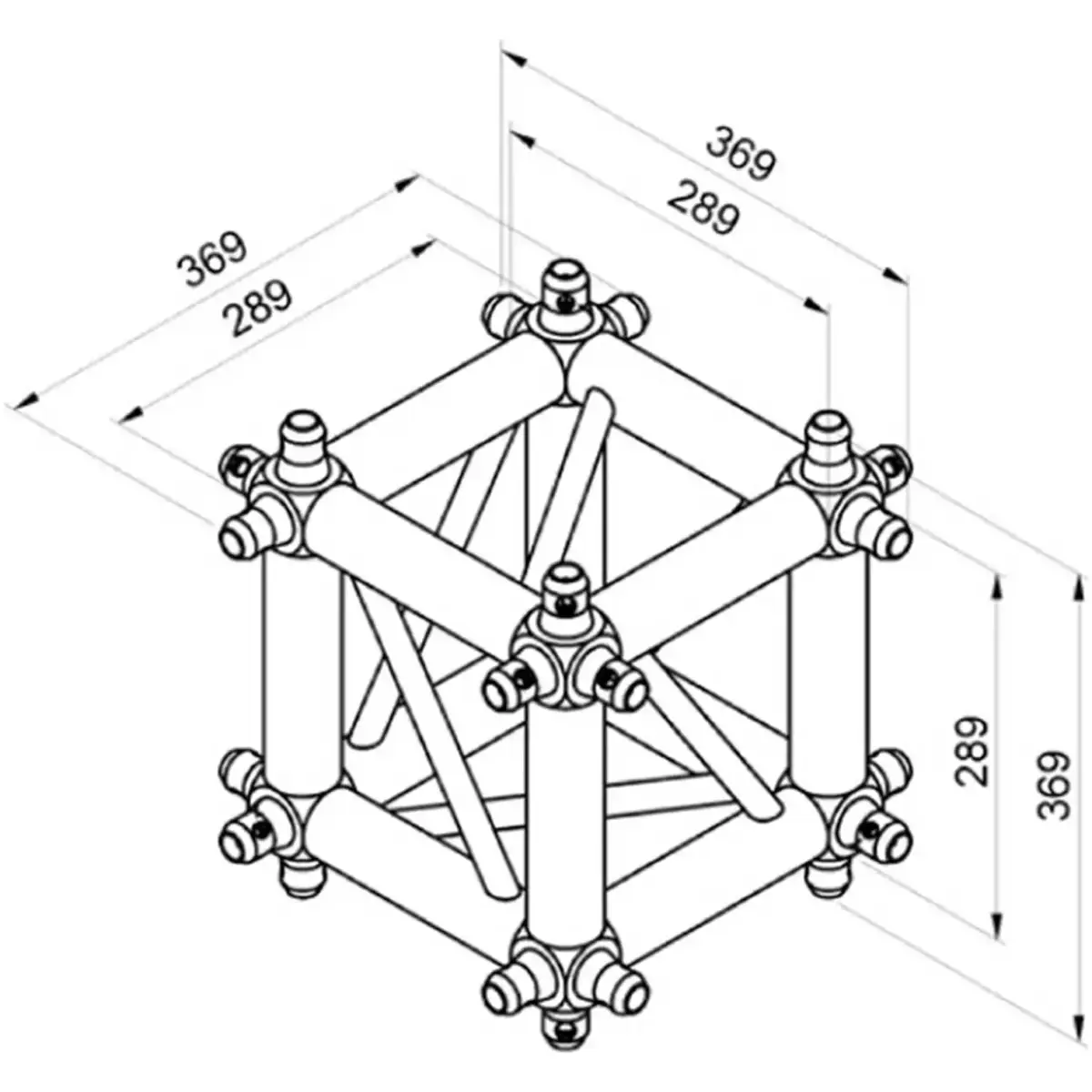 Alustage Quad 290 Truss 6 Way Corner - Image 3