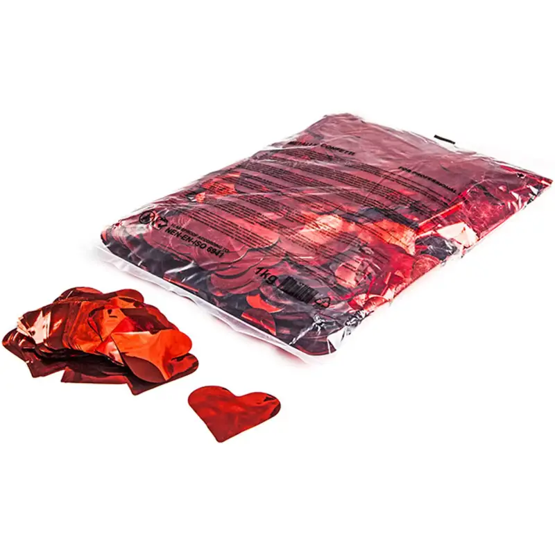 Magicfx Confetti Hearts Red Metallic