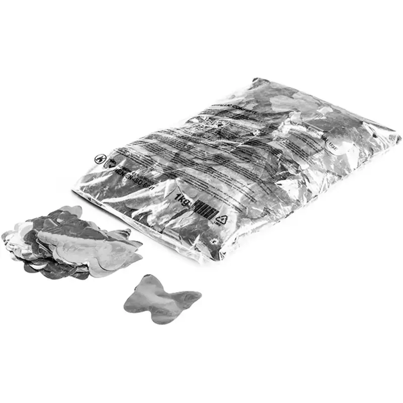 Magicfx Slowfall Confetti Butterflies Metallic Silver