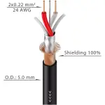 Roxtone - 100M Dmx Cable Hq Black - Image 2