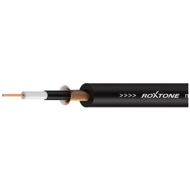 Roxtone - 100M Cable Single Core Instrument Screened Od Black