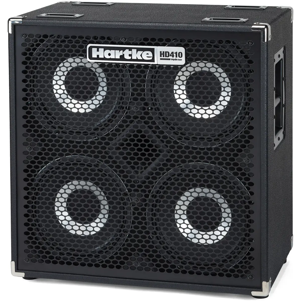 4 x 10" Bass Cabinet The HyDrive HD410 is the next step in speaker evolution. Featuring Hartke's patented HyDrive paper/aluminum speaker cone technology, this bass cabinet delivers a sound of unparalleled depth and clarity. With rugged plywo