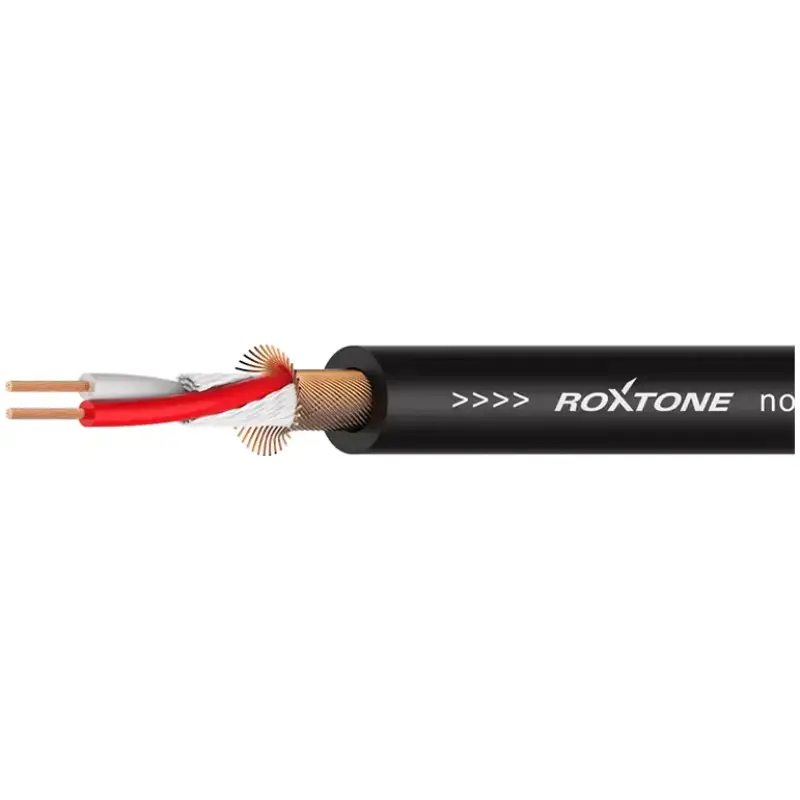 Roxtone - Microphone Cable 2CORE + Screen Black 100M