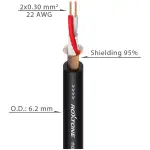 Roxtone - Microphone Cable 2CORE + Screen Black 100M - Image 2