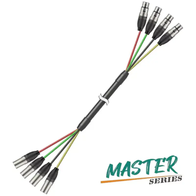 Roxtone - Stage Loom 4 X Xlr M - 4 X Xlr F 3M