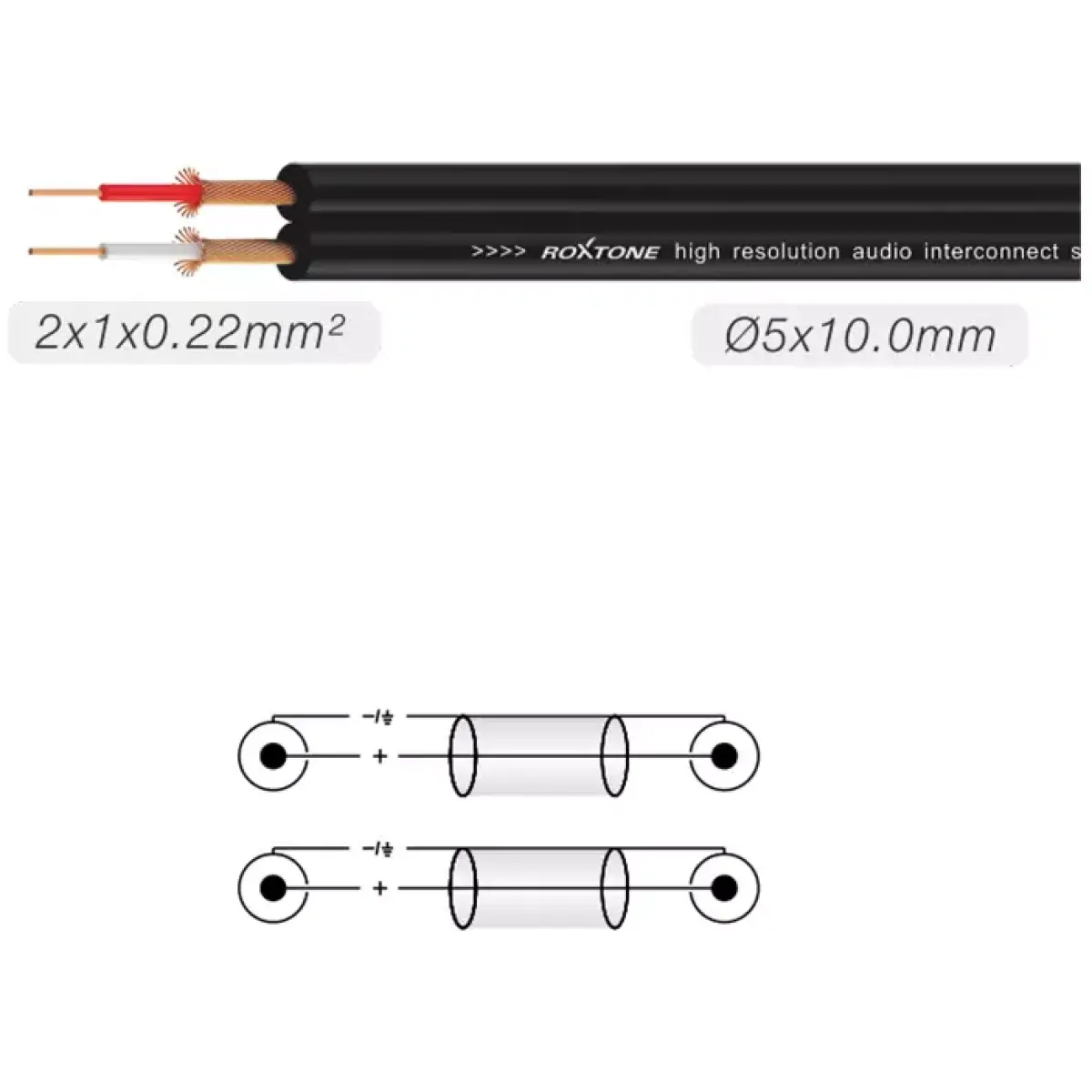 Roxtone - Pure Series Signal Lead 2 Rca M – 2 Rca M 2M - Image 2