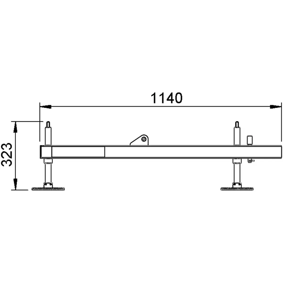 Alustage Quad 290 Truss Tower Outrigger 1140MM - Image 2