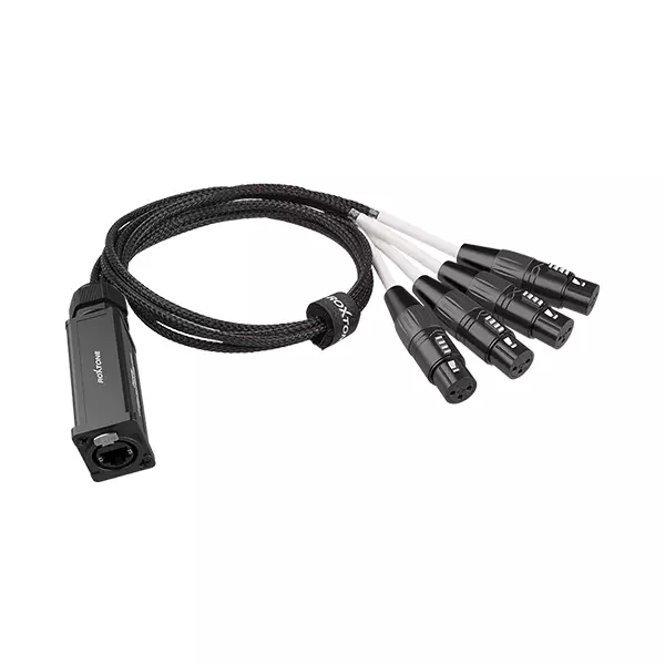 PS4F_1 Roxtone - Cat Snake Splitter, 4 Channel Xlr Female To Ethercon Network Cable - Image 1
