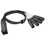 Roxtone - Cat Snake Splitter 4 Channel Xlr Male To Ethercon Network Cable