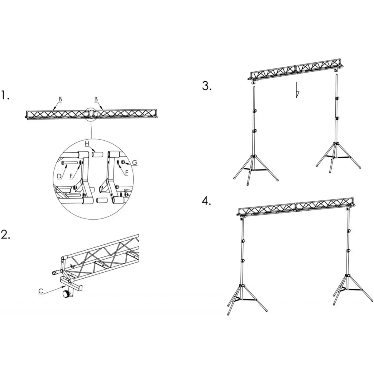 Athletic - Lighting Rig 80KG Top Line 300CM - Image 3