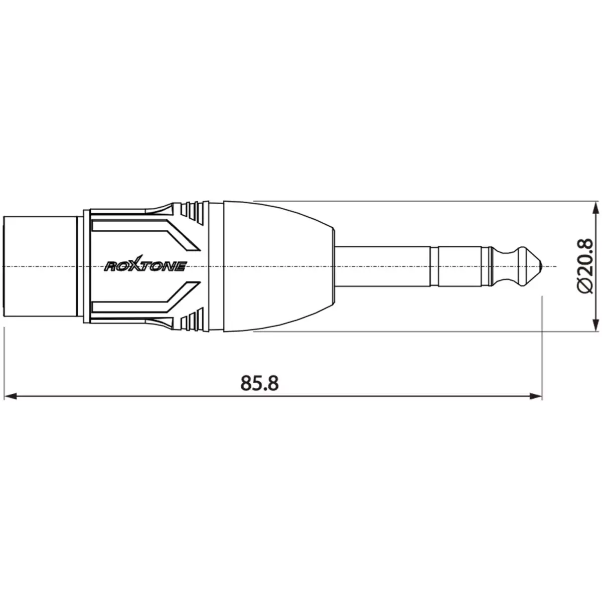 Roxtone Adaptor 6.3MM Stereo Male To Xlr Female - Image 3