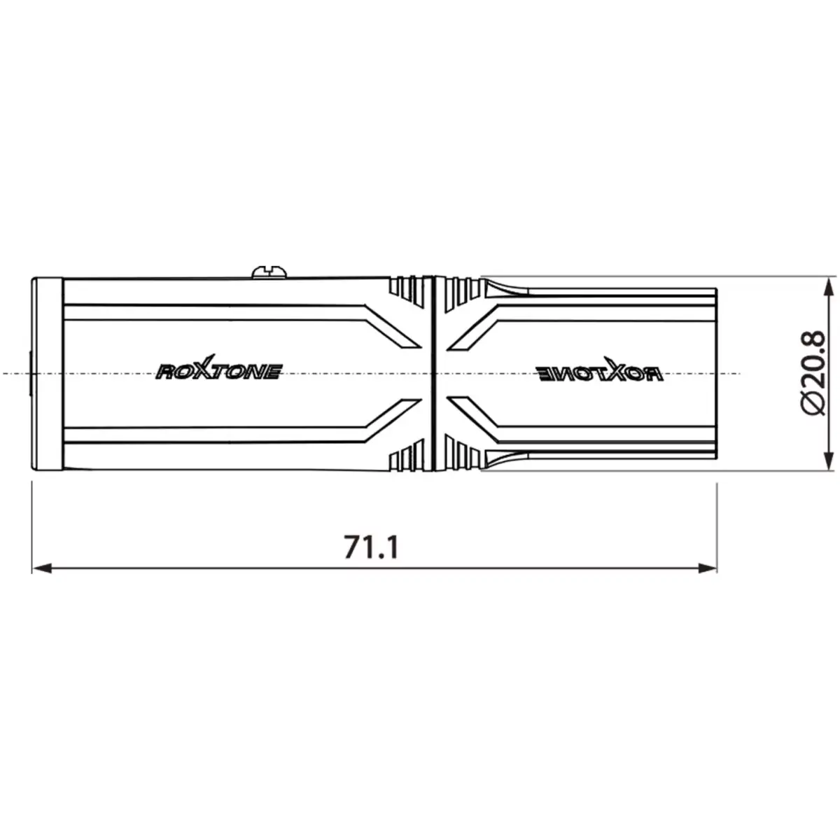 Roxtone Adaptor Xlr Male To 6.3MM Stereo Female With Lock - Image 3