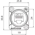 Roxtone Connector RJ45 Chassis Mount CAT5 - Image 4