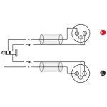 Roxtone - Smart Series Signal Lead 3.5 M St – 2 Xlr M 3M - Image 3