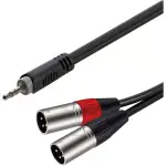 Roxtone - 2M Signal Lead 3.5 M St – 2 Xlr M