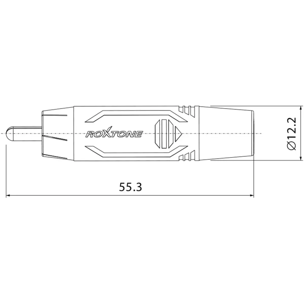 Roxtone Connector Pair Rca Inline Male Red & Black - Image 2
